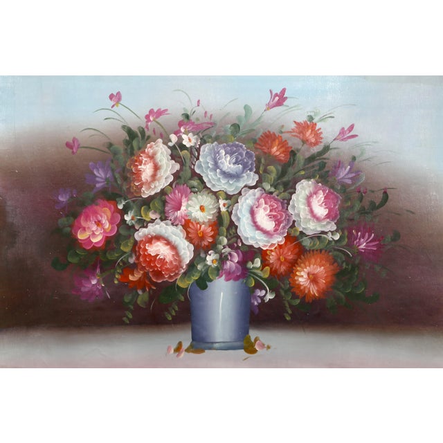 Figurative Blue and Red Flower Still Life (9), Chuju Sheng For Sale - Image 3 of 3