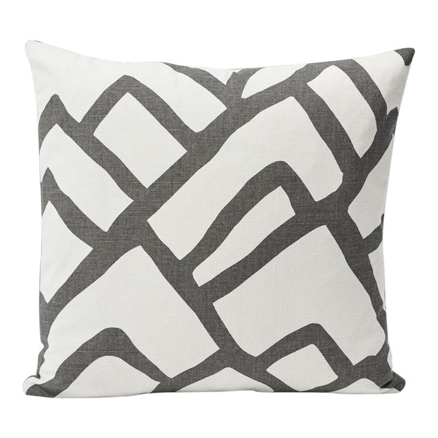 Schumacher Double-Sided Pillow in Zimba Print For Sale