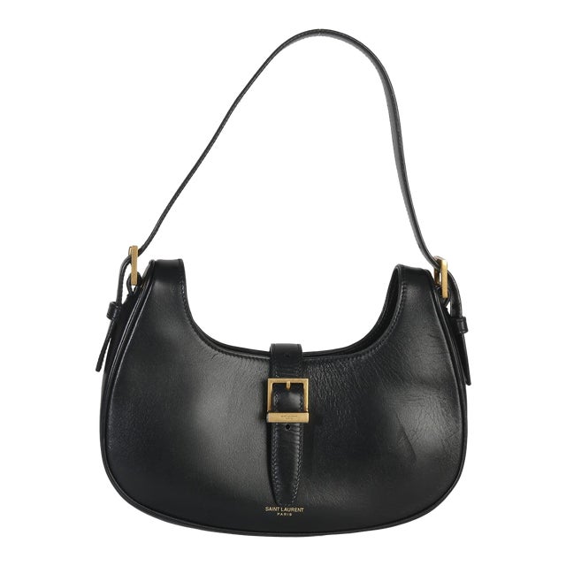 Black Smooth Calfskin Le Fermoir Hobo For Sale