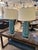 Eye catching and elegant vintage pottery table lamps in an impressive scale and color. The soft cerulean blue is a great...
