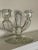 Mid-Century Modern Pair of Art Deco Glass Double Taper Candlesticks For Sale - Image 3 of 7