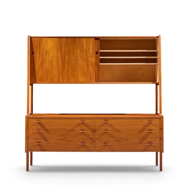 Wood Hans Wegner for Ry Møbler Mid Century Danish Teak Credenza and Hutch For Sale - Image 7 of 12