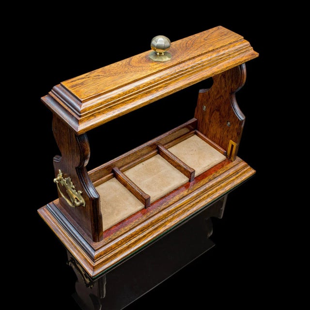 Wood 1960's Vintage Locking Tantalus For Sale - Image 7 of 10