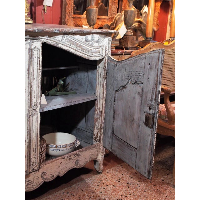 Gray French Provincial Painted Buffet For Sale - Image 8 of 10