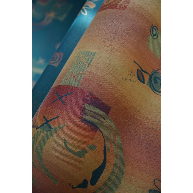 Late 20th Century Green & Orange Fabric by Vico Magistretti, 1980s For Sale - Image 14 of 16