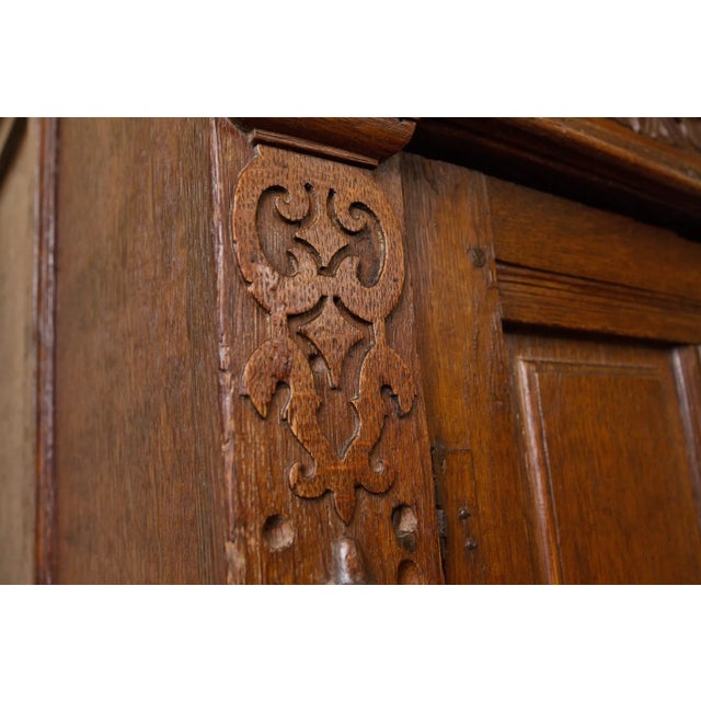 Wood 17th Century Flemish Oak Chest of Drawers For Sale - Image 7 of 9