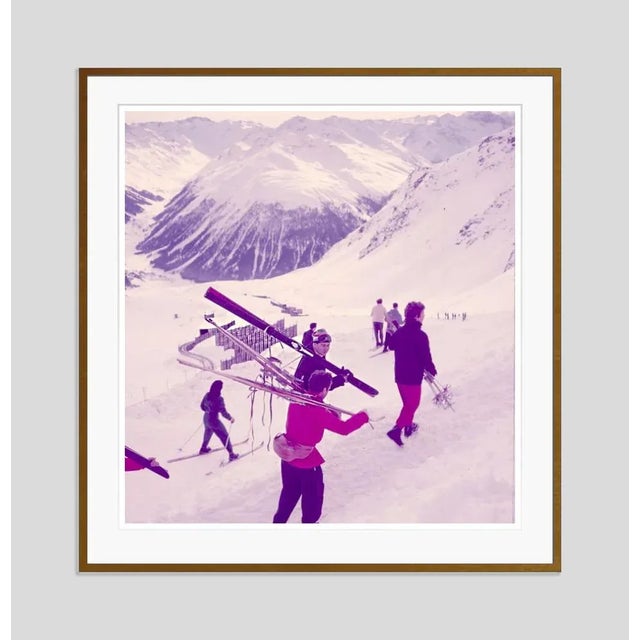 Mountain Top 1954 by Toni Frissell Skiers make their way to a run, Klosters, Switzerland, 1954. Antoinette Frissell Bacon...