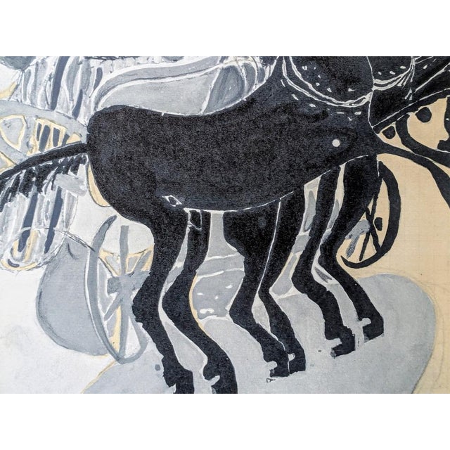 Georges Braque, Black Horses and Chariot, Color Lithograph, 1955 For Sale - Image 4 of 7