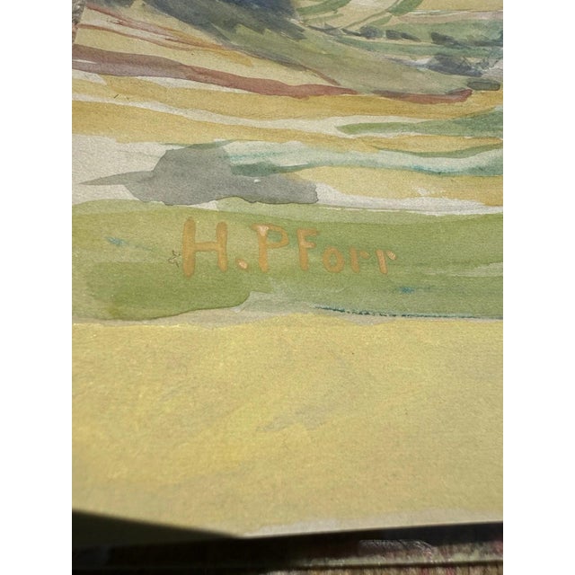 Heinrich Pforr, Wide Heights, Village and Valley Landscape in the High Meißner, 1890s, Oil on Canvas For Sale - Image 3 of 13