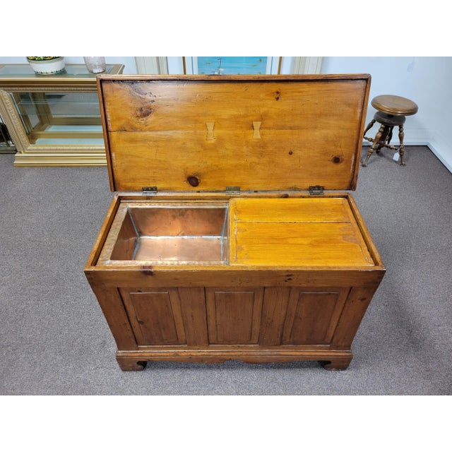 Antique Dough and Flour Box / Chest With Copper Lined Dough Rising Tray and Kneading Board For Sale - Image 13 of 13