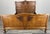 Vintage French Louis XVI Style Oak Double Bed Frame with Carved Headboard For Sale - Image 3 of 12