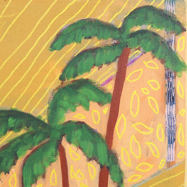 Textile Bike Rides and Golden Hour - Colorful Painting Woman Figurative Bicycle Art by Courtney Simone For Sale - Image 7 of 9