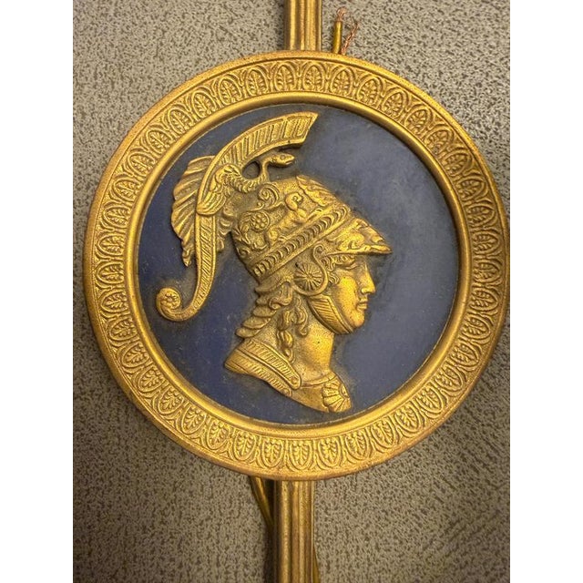19th Century Neoclassical Bronze Two-Light Wall Sconces, 1880, Set of 2 For Sale - Image 5 of 12