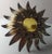 1940's French Regency/ Brutalist Soleil "The Sun" Ceiling Flush Mount/ Plafonnier. Center glass panel. Beautifully rendered.