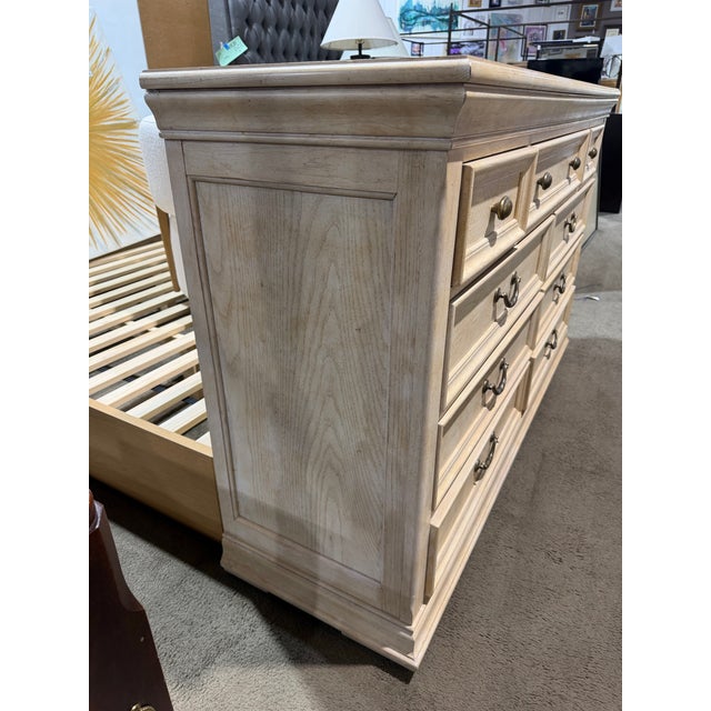 Rustic Bernhardt Light Wood Nine Drawer Dresser For Sale - Image 3 of 5