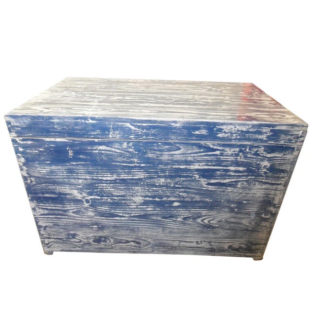 Large Hungarian Farmhouse Linen Chest, 1940s For Sale - Image 6 of 6