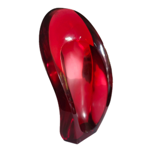 1980s Red Louis Von Koelnau Abstract Resin Sculpture
