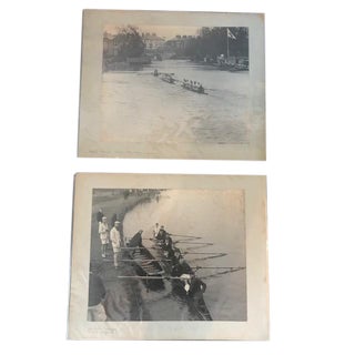 1907 Antique Oxford Rowing Photographs - A Pair For Sale