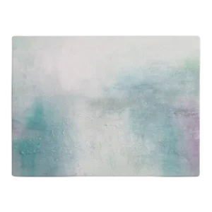 "Lakehouse at Dusk" KR Moehr Abstract Original Art Canvas Print of Blue Lavender Grey Somber Water