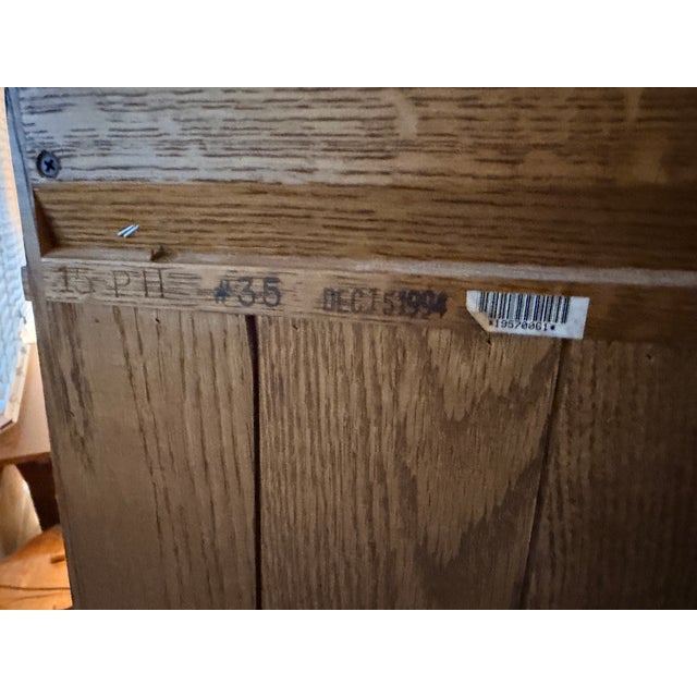 1990s Stickley Arts & Crafts Oak Single Door Bookcase For Sale - Image 5 of 6