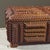 Red Antique Primitive Chip-Carved Lidded Tramp Art Box on Stacked Pedestal Feet (C. 1936) For Sale - Image 8 of 10