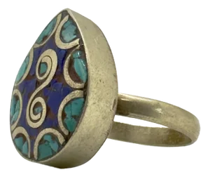 Vintage Silver Sterling Tribal Moroccan Ring, 1950's