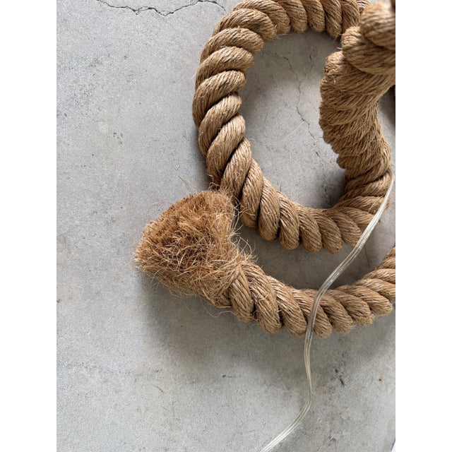 Vintage Audoux Minet Style Coastal Organic Sculptural Rope Knot Floor Lamp For Sale - Image 12 of 17