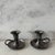 Mid-Century Modern Pair of Vintage Pewter Chamberstick Candle Holders For Sale - Image 3 of 9