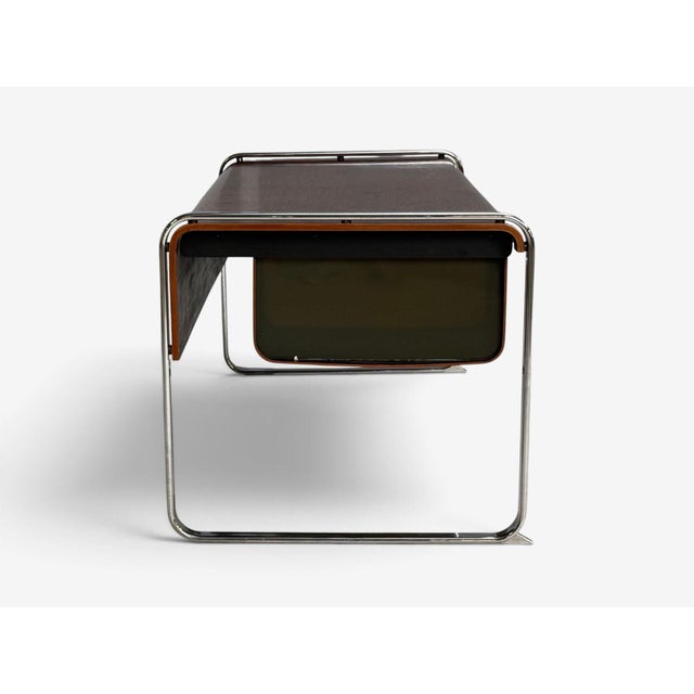 Peter Protzman, Unique Writing Desk, Zebrawood, Chrome, Usa, 1970s For Sale - Image 11 of 15