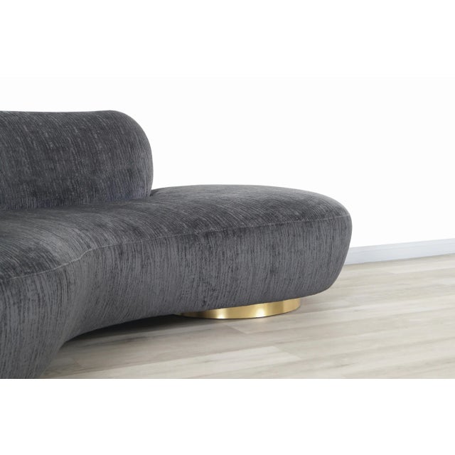 Mid-Century Modern Serpentine Sofa in the Style of Vladimir Kagan For Sale - Image 10 of 13