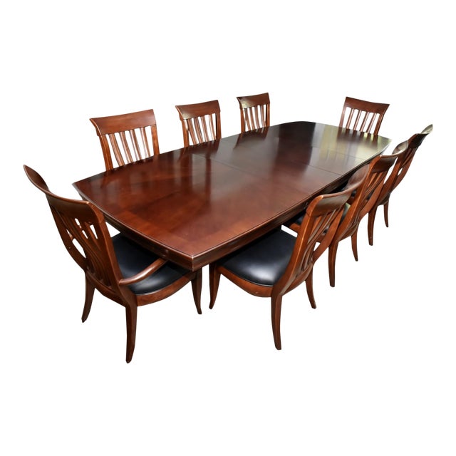 Bernhardt Paris Collection Dining Room Table and Chairs Set 9 Pieces