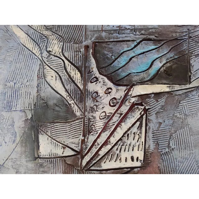 Hector Ramirez Ortega, Composition, 1990, Mixed Media on Canvas For Sale - Image 3 of 8