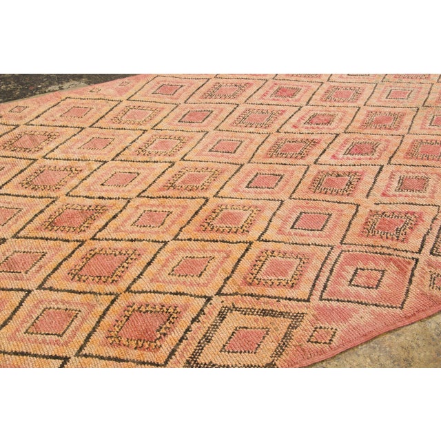 Rug & Kilim Vintage Moroccan Wool Runner With Diamond Lattice by Rug & Kilim, 1950-1959 For Sale - Image 4 of 9