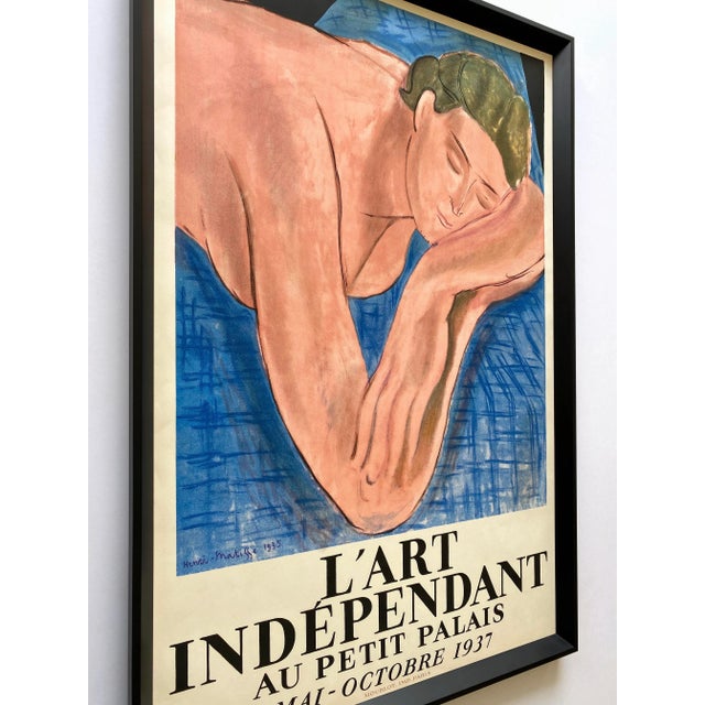 Henri Matisse Vintage 1937 Mourlot Fine Art Lithograph Print Framed Landmark French Exhibition Poster " Le Reve " 1935 For Sale In Kansas City - Image 6 of 13