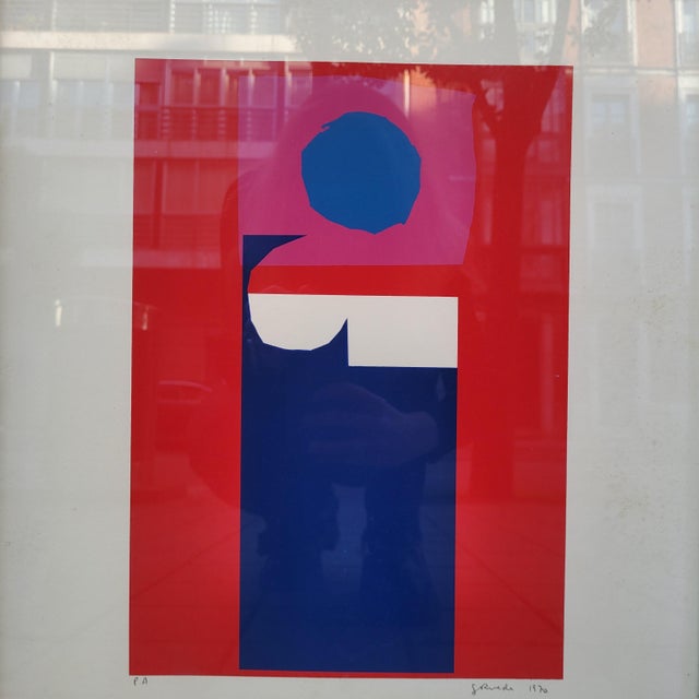 Blue Gerardo Rueda, Composition in Red, 1970, Engraving For Sale - Image 8 of 16