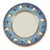 Francois Lembo Blue Round Ceramic Mirror With Gold, Black and White Cabochons For Sale