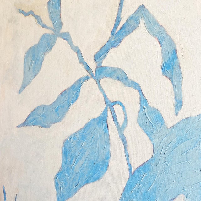 Contemporary Abstract Botanical Acrylic Painting on Canvas, Framed Original Modern Organic Art by Tatiana Duperault For Sale - Image 3 of 6