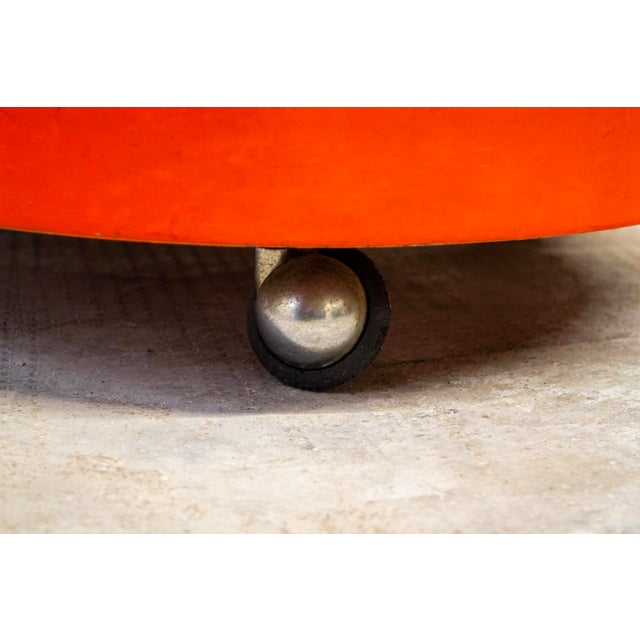 Italian Trolley in Lacquered Wood and Glass, 1960s For Sale - Image 4 of 6