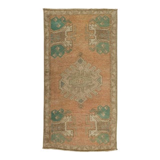 Turkish Mini Rug Oriental Hand Knotted Vintage Rug 1'8" x 3'2 #21293 For Sale