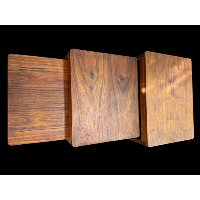 1960s Drexel Nesting Tables Declaration 1960 Kipp Stewart Set of 3 For Sale - Image 5 of 10