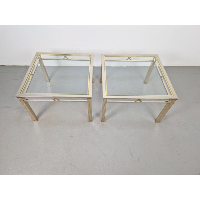 Metal Coffee Table in Chrome and Brass from Fratelli Orsenigo, 1970s, Set of 2 For Sale - Image 7 of 12