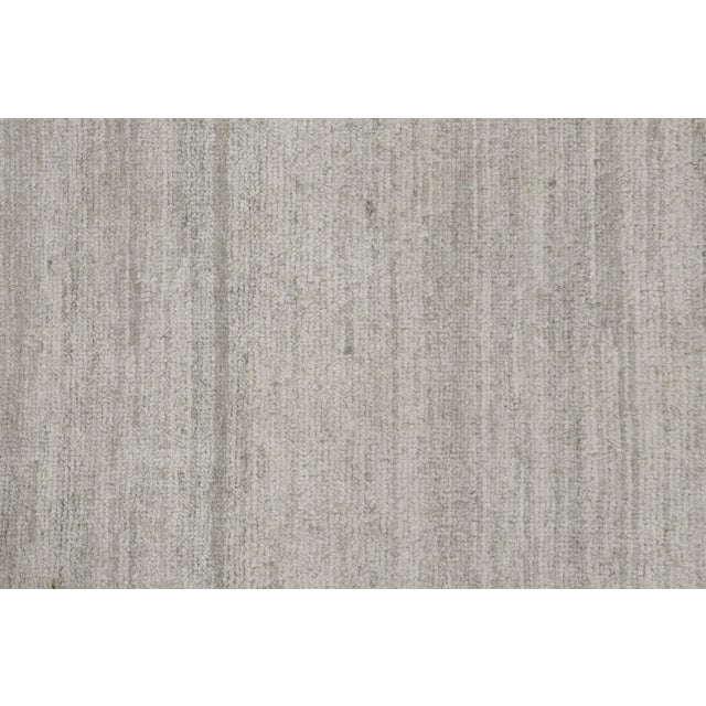 Textile Rug & Kilim’s Modern Textural Square Rug in Silver-Gray Tones For Sale - Image 7 of 9