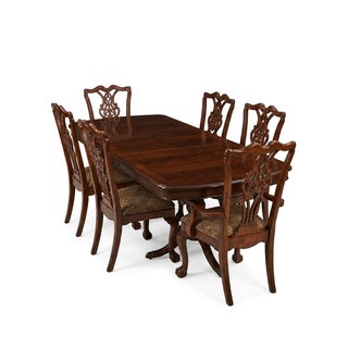 1990s American Chippendale Style Dining Table and Chairs For Sale
