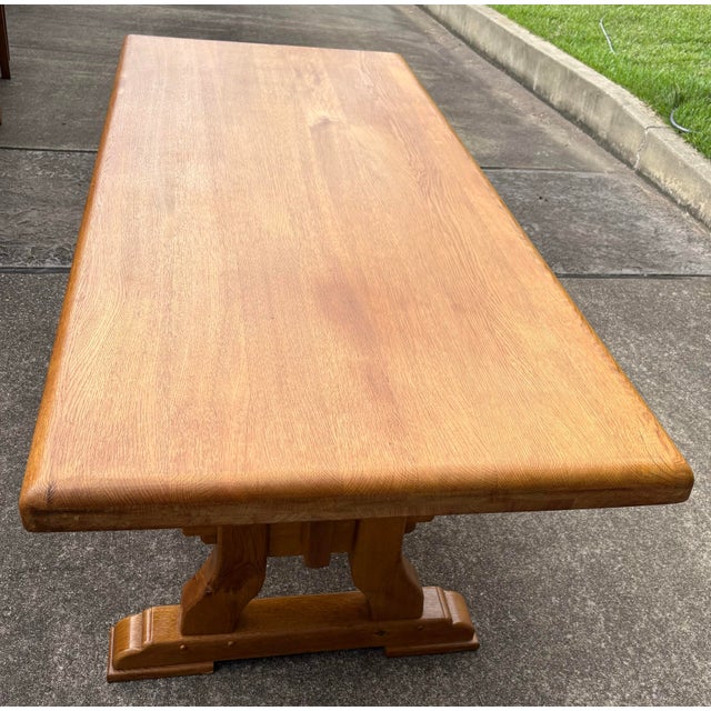 Vintage French Country Trestle Dining Table For Sale In Dallas - Image 6 of 12