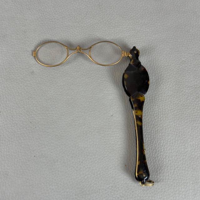 Metal 20th Century Folding Brass Lorgnette Theater Glasses For Sale - Image 7 of 9