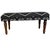 Rustic 1940s Southwestern Black & White Kilim Upholstered Ottoman Bench For Sale - Image 3 of 4