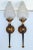 Maison Jansen Sconces Solid Bronze & Blown Glass Flame Shade France 1950 - Pair For Sale - Image 13 of 13