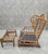 Mid Century Modern Wicker Chair and Ottoman - 2pc Set For Sale - Image 4 of 9