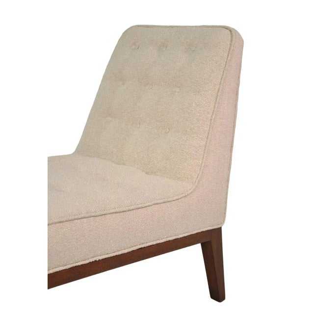 Ecru Beige Boucle Sophia Slipper Chairs by Edward Wormley for Dunbar - a Pair For Sale - Image 11 of 12
