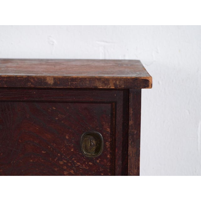 Antique Japanese Wood and Glass Display Cabinet For Sale - Image 4 of 14